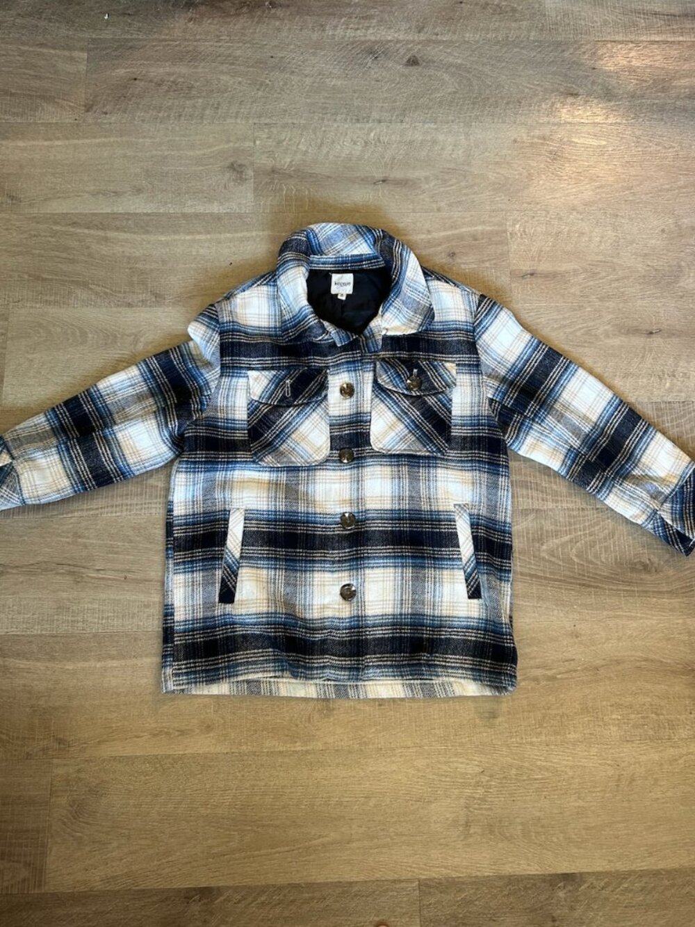 Plaid fleece jacket